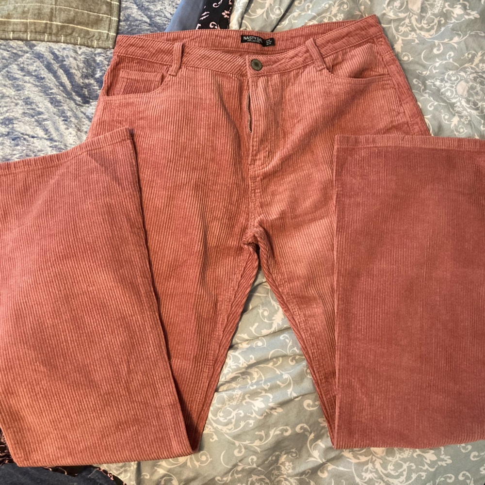 Nastygal pink corduroy pants